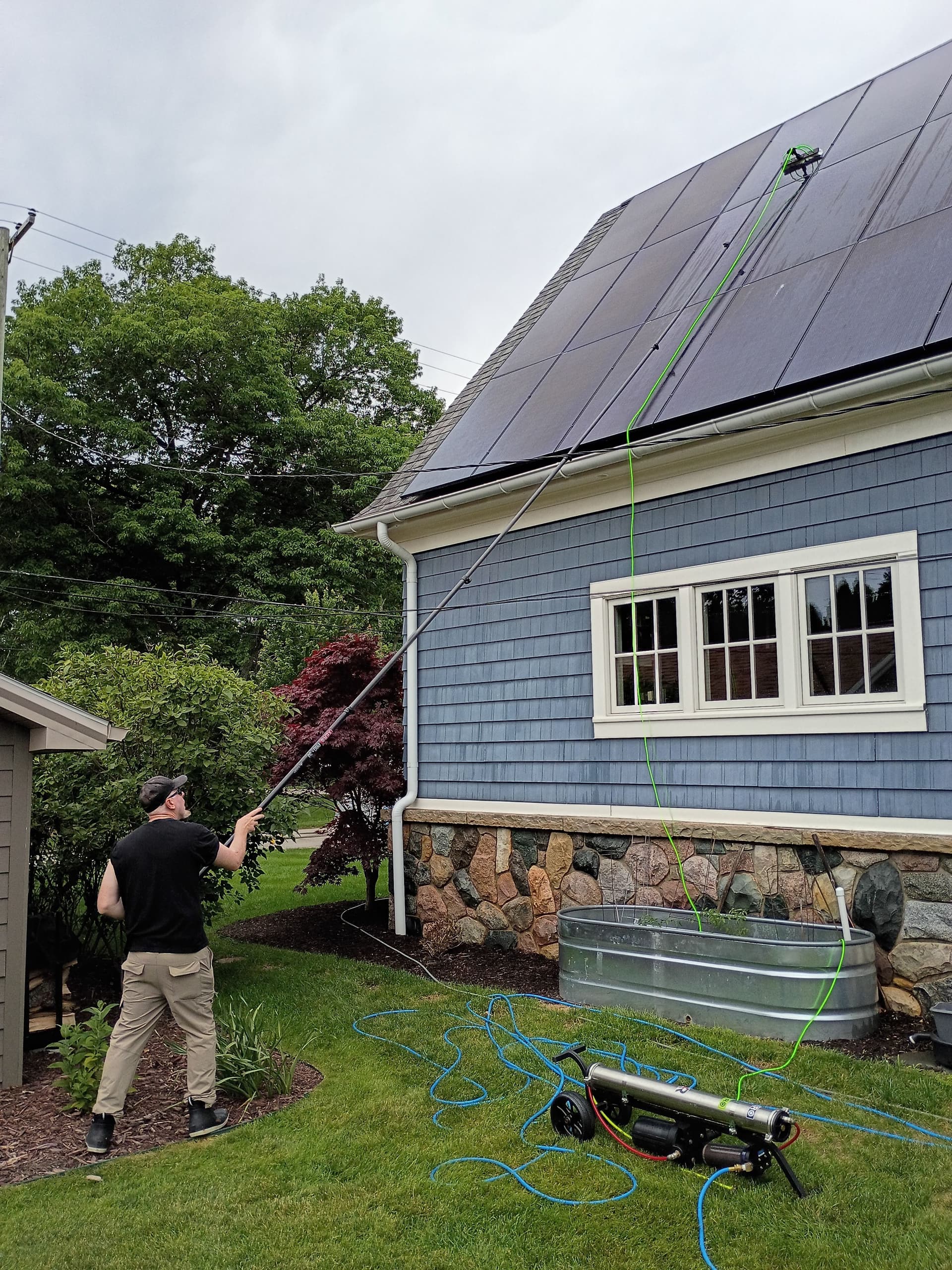 Gallery photos for Soft Wash and Solar Panel Cleaning at a Lakeside Home: Image #2